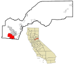 Placer County California Incorporated and Unincorporated areas Roseville Highlighted